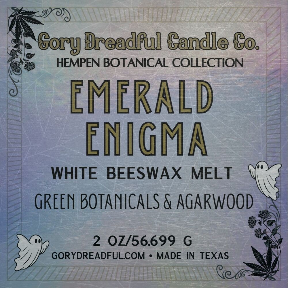 Emerald Enigma – Green Botanicals & Agarwood Scent Beeswax Melts - Picture 5 of 8